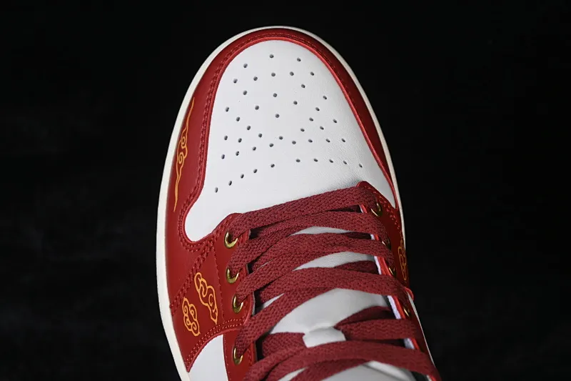All Categories Air Jordan Jordan Series Basketball Shoes Air Jordan 1 Mid Air Jordan 1 Mid AJ1 Joe 1 Year of the Horse Limited Chinese Cultural Leisure Sneakers DQ8426-105